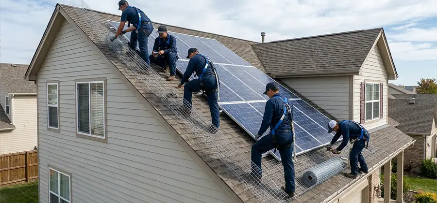 Pigeon Wire for Solar Panels in Albany